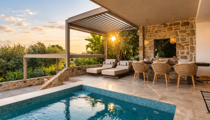 Gialova Hills Luxury Villa with Private Pool, Garden  & Seaview