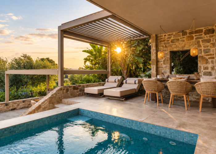 Gialova Hills Luxury Villa with Private Pool, Garden  & Seaview